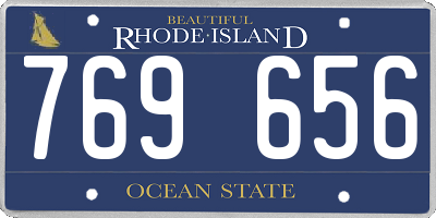 RI license plate 769656