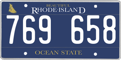 RI license plate 769658
