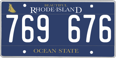 RI license plate 769676