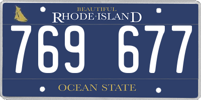 RI license plate 769677