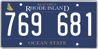 RI license plate 769681