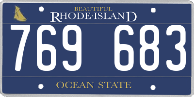 RI license plate 769683