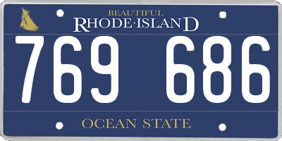 RI license plate 769686