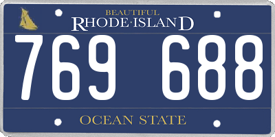 RI license plate 769688