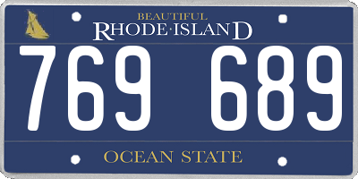 RI license plate 769689