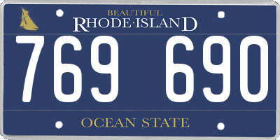 RI license plate 769690