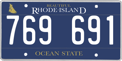RI license plate 769691