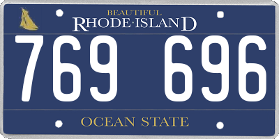 RI license plate 769696
