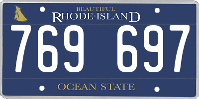 RI license plate 769697