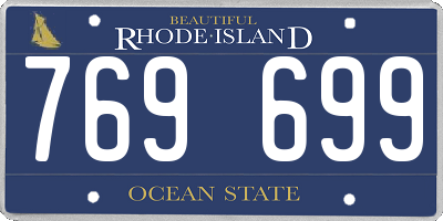 RI license plate 769699