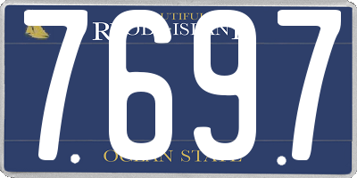 RI license plate 7697