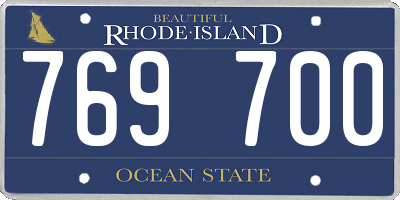 RI license plate 769700