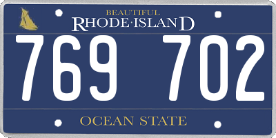 RI license plate 769702