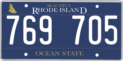 RI license plate 769705