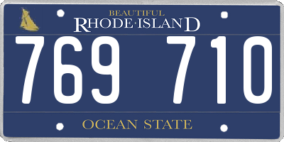 RI license plate 769710