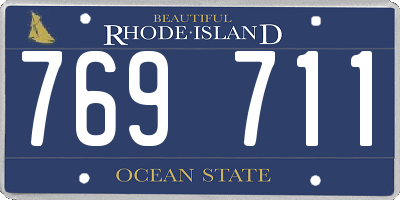 RI license plate 769711