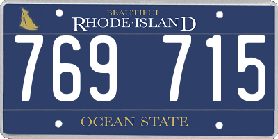 RI license plate 769715