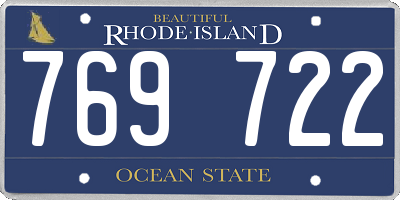 RI license plate 769722
