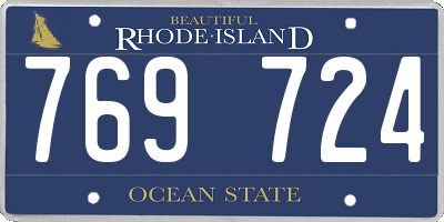 RI license plate 769724