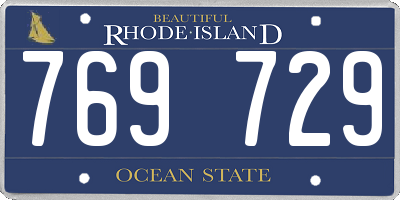 RI license plate 769729