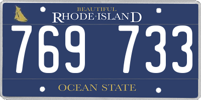 RI license plate 769733