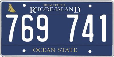 RI license plate 769741