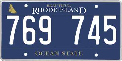 RI license plate 769745