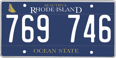 RI license plate 769746