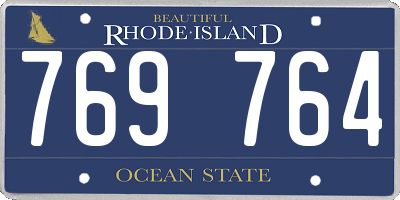 RI license plate 769764