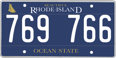 RI license plate 769766