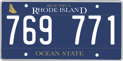 RI license plate 769771