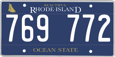 RI license plate 769772