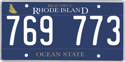 RI license plate 769773
