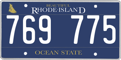 RI license plate 769775