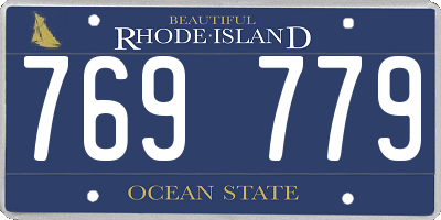 RI license plate 769779
