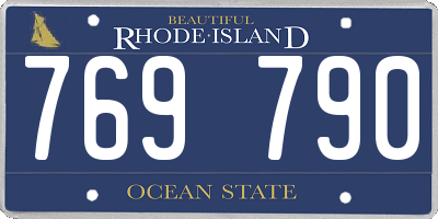 RI license plate 769790