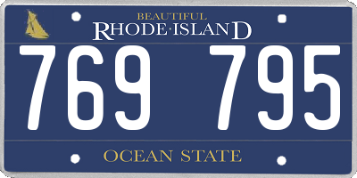 RI license plate 769795