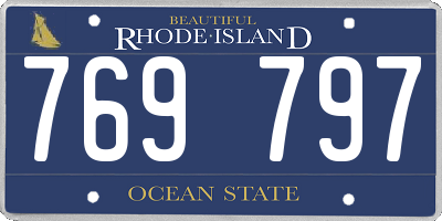RI license plate 769797