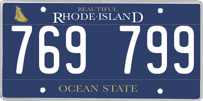 RI license plate 769799