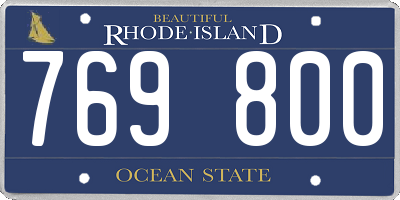 RI license plate 769800