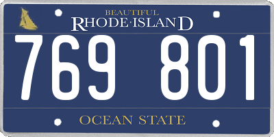 RI license plate 769801
