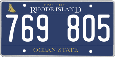 RI license plate 769805