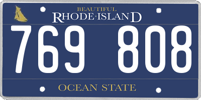 RI license plate 769808