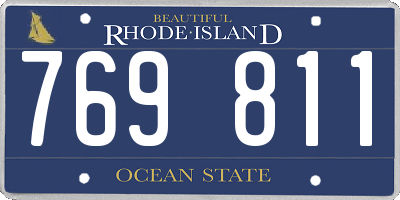 RI license plate 769811