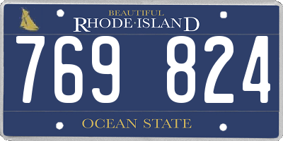 RI license plate 769824