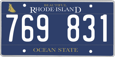 RI license plate 769831