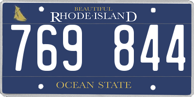 RI license plate 769844