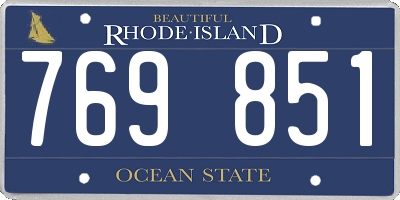 RI license plate 769851