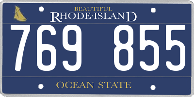 RI license plate 769855