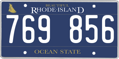RI license plate 769856